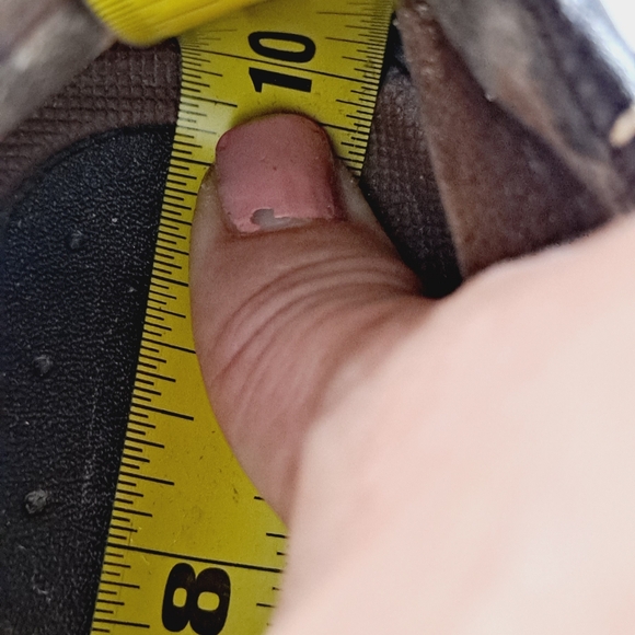 Thom McAn Mary Jane Loafer Topstitching Brown Tan Almond Toe Hook n Loop Comfy - Picture 13 of 13